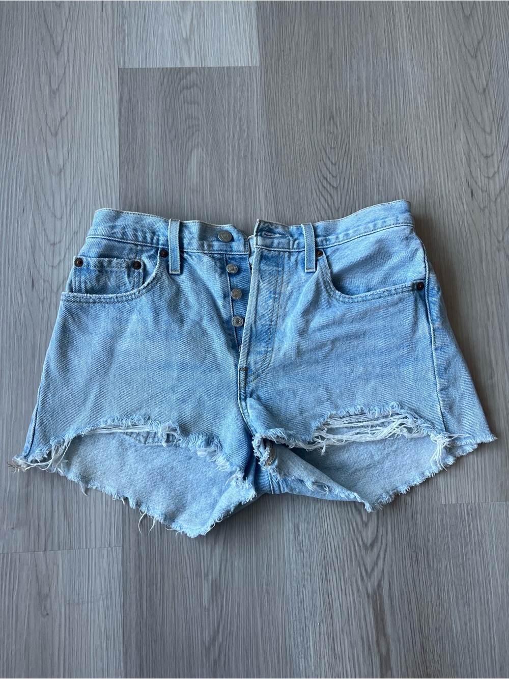 Levi's Light Blue Denim Shorts Size W28